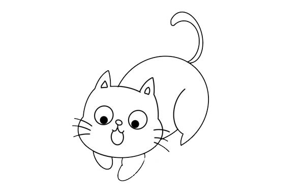 小猫简笔画怎么画小猫简笔画步骤教程