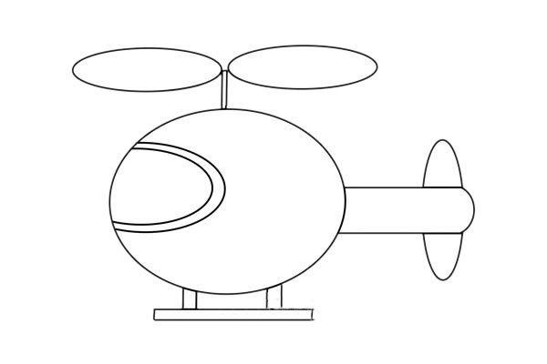 卡通直升机简笔画画法步骤图片:直升飞机是一种很特别的空中交通工具