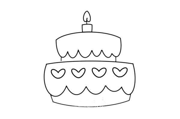 手绘生日蛋糕怎么画呢,蛋糕的手绘画法步骤教程